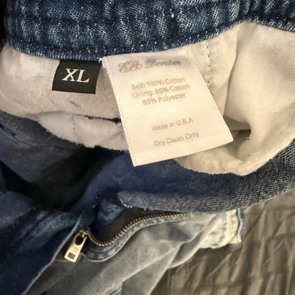 EB Denim Light Wash Wide Leg Cargo Jeans - Picture 4 of 9